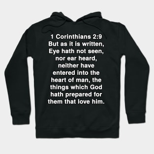 1 Corinthians 2:9  King James Version (KJV) Bible Verse Typography Hoodie